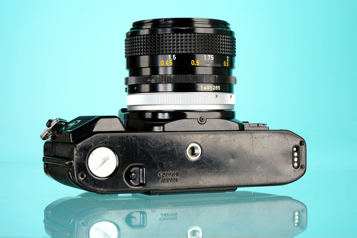 Canon A-1 35mm SLR Film Camera + 50mm f/1.4 S.S.C Lens