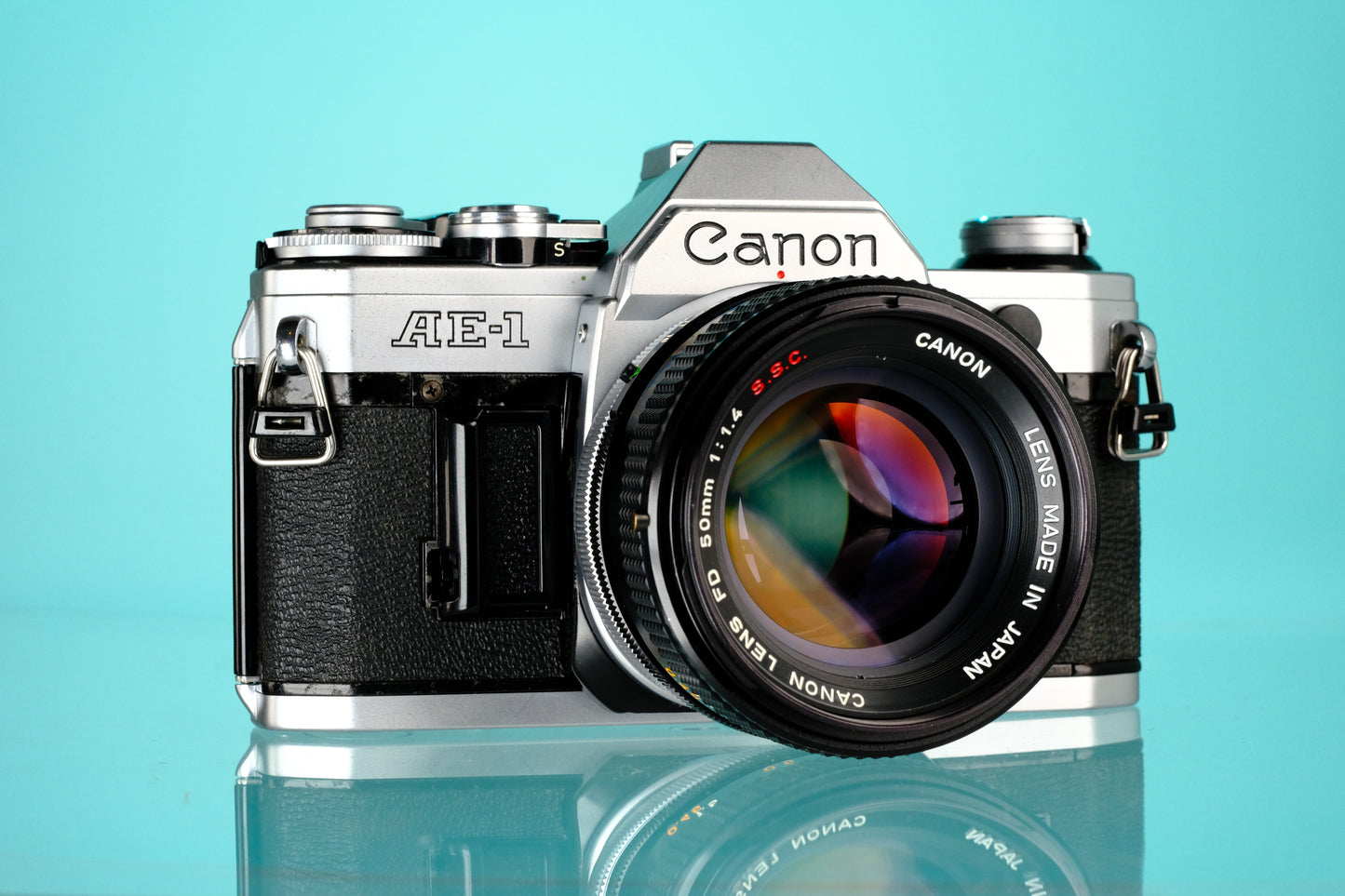 Canon AE-1 35mm SLR Film Camera + 50mm f/1.4 S.S.C Lens