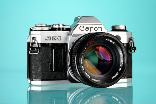 Canon AE-1 35mm SLR Film Camera + 50mm f/1.4 S.S.C Lens