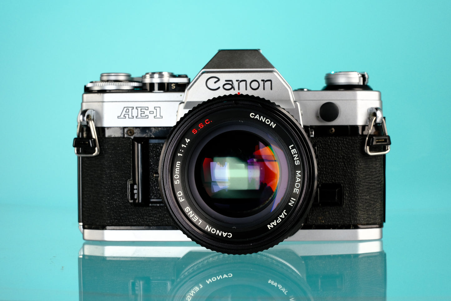 Canon AE-1 35mm SLR Film Camera + 50mm f/1.4 S.S.C Lens