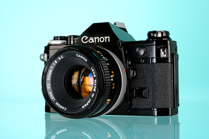 Canon AE-1 35mm SLR Film Camera + 50mm f/1.8 S.C FD Lens
