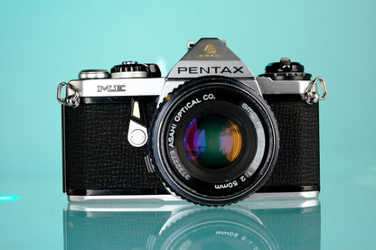 Pentax ME 35mm SLR Film Camera + Pentax-M 50mm f/2 Lens