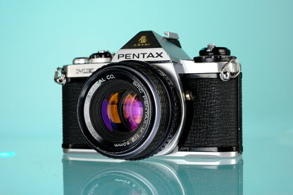 Pentax ME 35mm SLR Film Camera + Pentax-M 50mm f/2 Lens