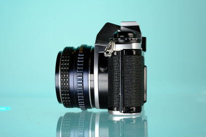 Pentax ME 35mm SLR Film Camera + Pentax-M 50mm f/2 Lens
