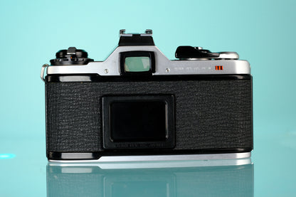 Pentax ME 35mm SLR Film Camera + Pentax-M 50mm f/2 Lens