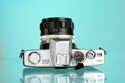 Minolta SRT101 35mm SLR + 50mm f/1.4 Rokkor PF Lens