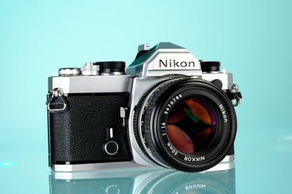 Nikon FM 35mm SLR Film Camera + Nikkor 50mm f/1.4 Ai-S Lens