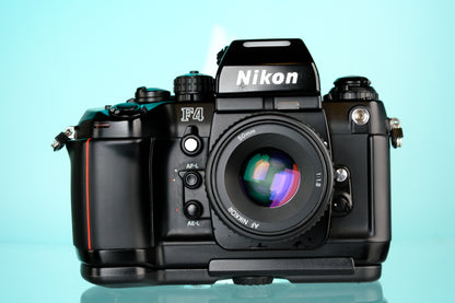 Nikon F4 35mm SLR Film Camera + Nikkor AF 50mm f/1.8 Lens