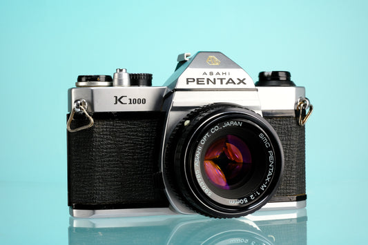 Pentax K1000 35mm SLR Film Camera + Pentax-M 50mm f/2 Lens