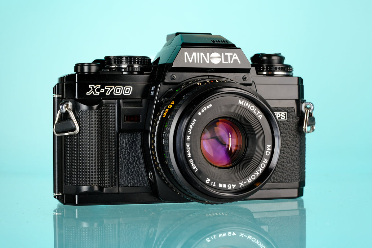 Minolta x700 35mm SLR Film Camera + Rokkor-X 45mm f/2 Lens
