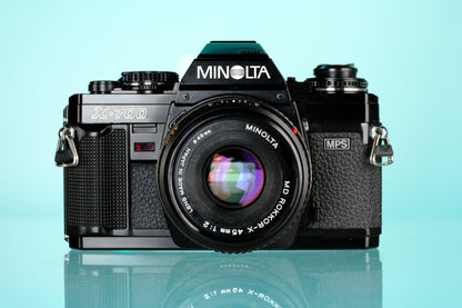 Minolta x700 35mm SLR Film Camera + Rokkor-X 45mm f/2 Lens