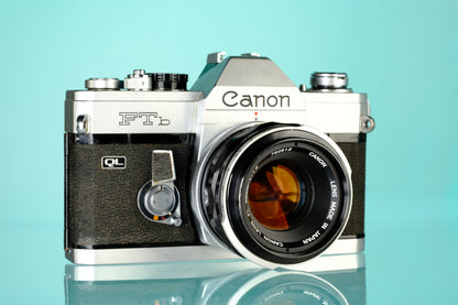 Canon FTb QL 35mm SLR Film Camera + FL 50mm f/1.8 Lens