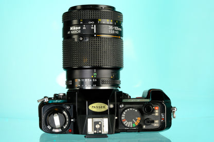 Nikon N2020 AF 35mm SLR Film Camera + AF Nikkor 35-105mm f/3.5-4.5 Zoom Lens