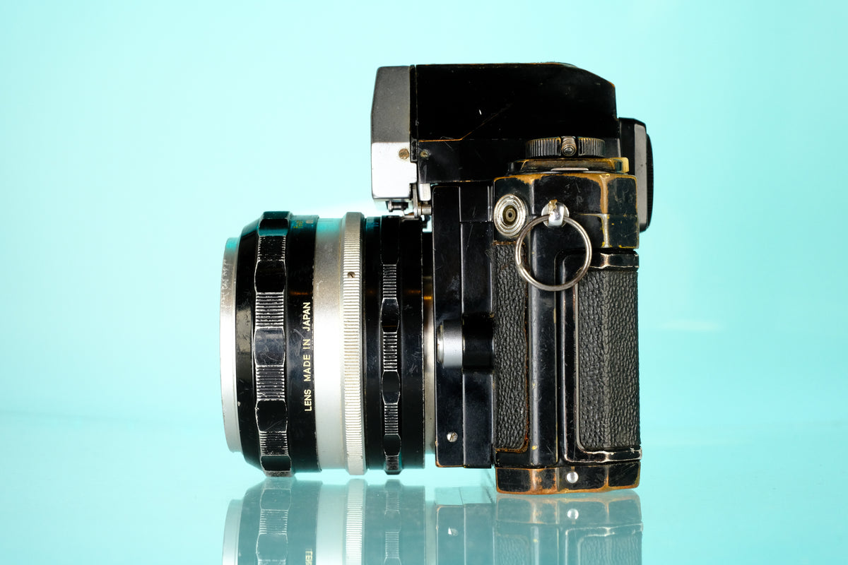 Nikon F 35mm SLR Film Camera w/ Photo Prism + 50mm f/1.4 Lens