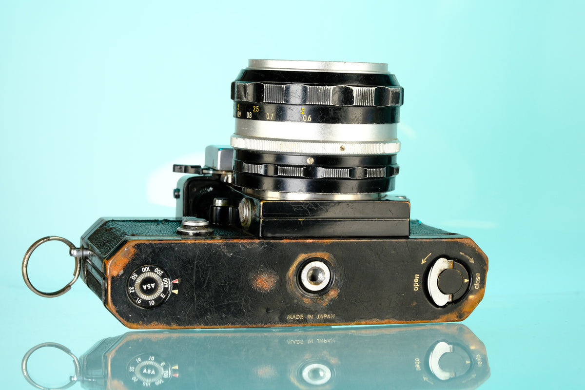 Nikon F 35mm SLR Film Camera w/ Photo Prism + 50mm f/1.4 Lens