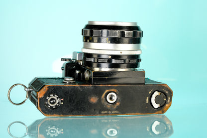 Nikon F 35mm SLR Film Camera w/ Photo Prism + 50mm f/1.4 Lens