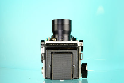 Mamiya C220 TLR Medium Format Film Camera + 135mm F/4.5 Blue Dot Lens