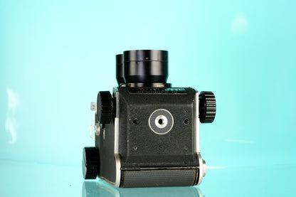 Mamiya C220 TLR Medium Format Film Camera + 135mm F/4.5 Blue Dot Lens