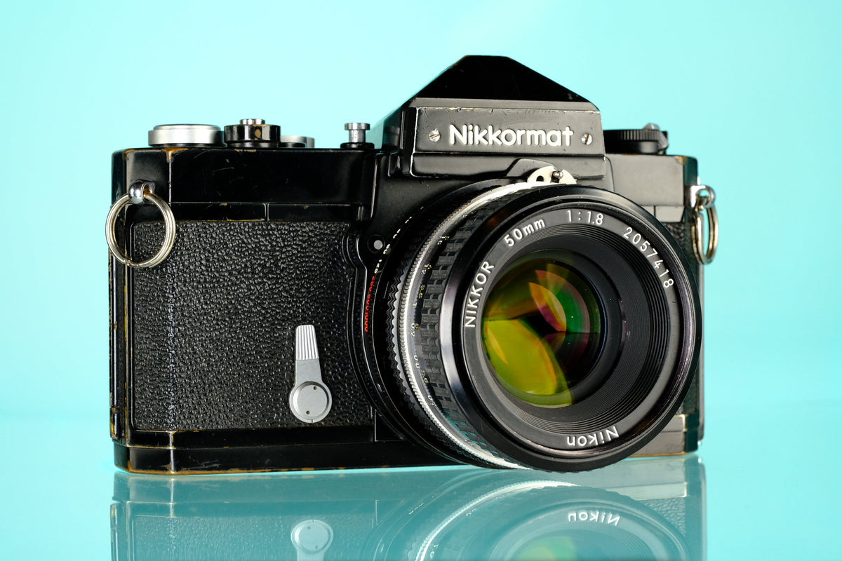 Nikon Nikkormat FTN 35mm SLR Film Camera + Nikkor 50mm f/1.8 Ai Lens