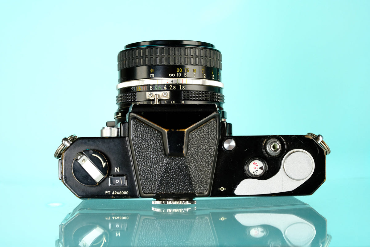 Nikon Nikkormat FTN 35mm SLR Film Camera + Nikkor 50mm f/1.8 Ai Lens