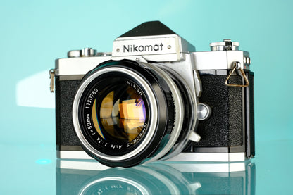 Nikon Nikkormat FTN 35mm SLR Film Camera + Nikkor 50mm f/1.4 Non Ai Lens