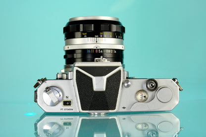 Nikon Nikkormat FTN 35mm SLR Film Camera + Nikkor 50mm f/1.4 Non Ai Lens