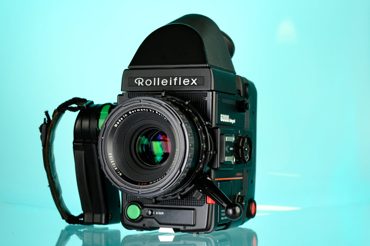 Rollei Rolleiflex 6008 Intergral Medium Format Camera + Rollei HFT 80mm f/2.8 Planar Lens + 45 Prism Viewfinder + Handle Grip