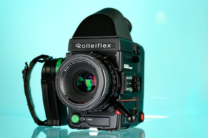 Rollei Rolleiflex 6008 Intergral Medium Format Camera + Rollei HFT 80mm f/2.8 Planar Lens + 45 Prism Viewfinder + Handle Grip