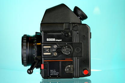 Rollei Rolleiflex 6008 Intergral Medium Format Camera + Rollei HFT 80mm f/2.8 Planar Lens + 45 Prism Viewfinder + Handle Grip