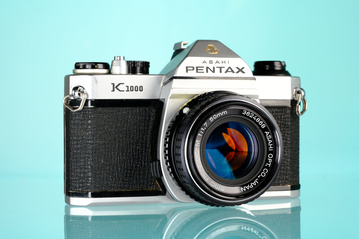 Pentax K1000 35mm SLR Film Camera + Pentax-M 50mm f/1.7 Lens