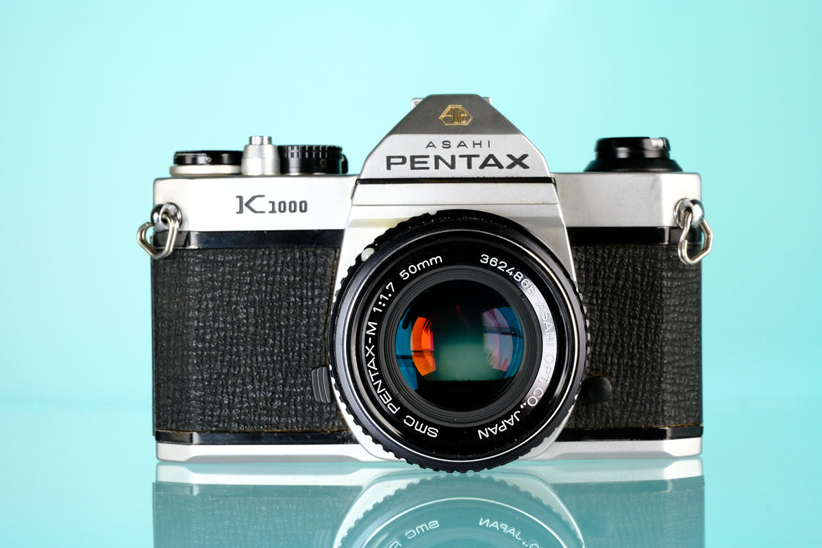 Pentax K1000 35mm SLR Film Camera + Pentax-M 50mm f/1.7 Lens