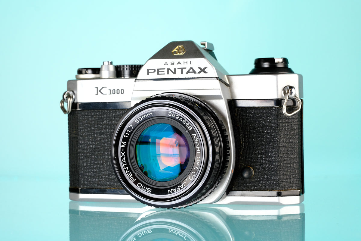 Pentax K1000 35mm SLR Film Camera + Pentax-M 50mm f/1.7 Lens