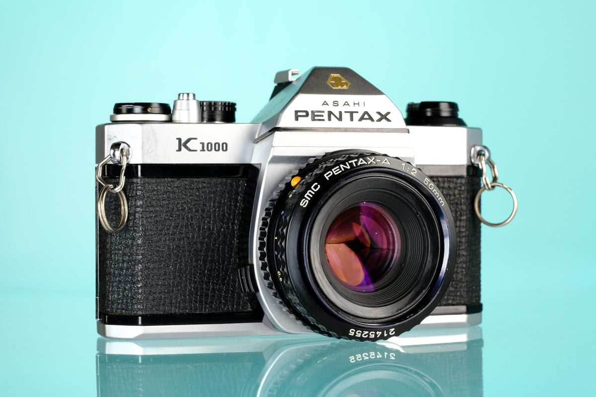 Pentax K1000 35mm SLR Film Camera + Pentax-A 50mm f/2 Lens