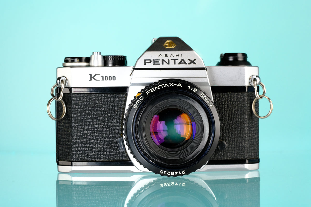 Pentax K1000 35mm SLR Film Camera + Pentax-A 50mm f/2 Lens