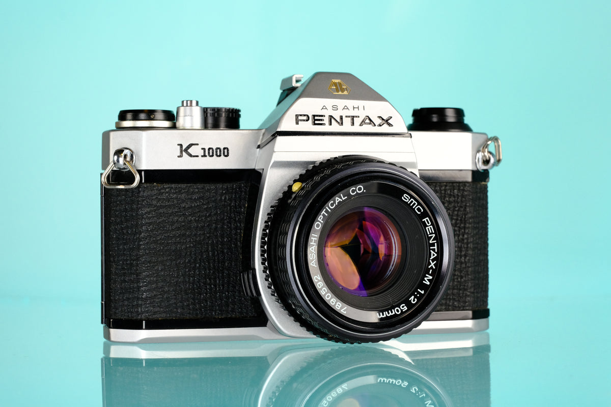 Pentax K1000 35mm SLR Film Camera + Pentax-M 50mm f/2 Lens