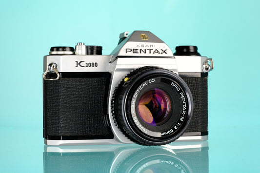 Pentax K1000 35mm SLR Film Camera + Pentax-M 50mm f/2 Lens