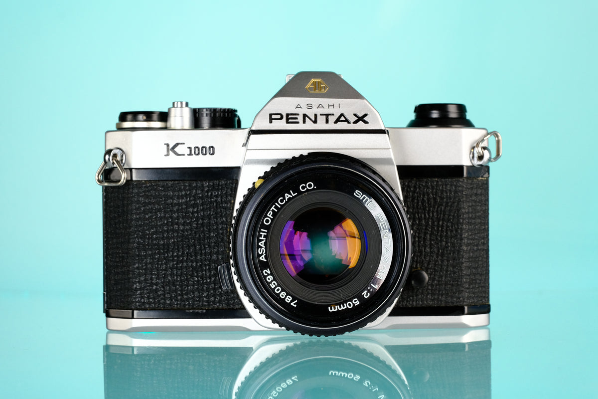 Pentax K1000 35mm SLR Film Camera + Pentax-M 50mm f/2 Lens