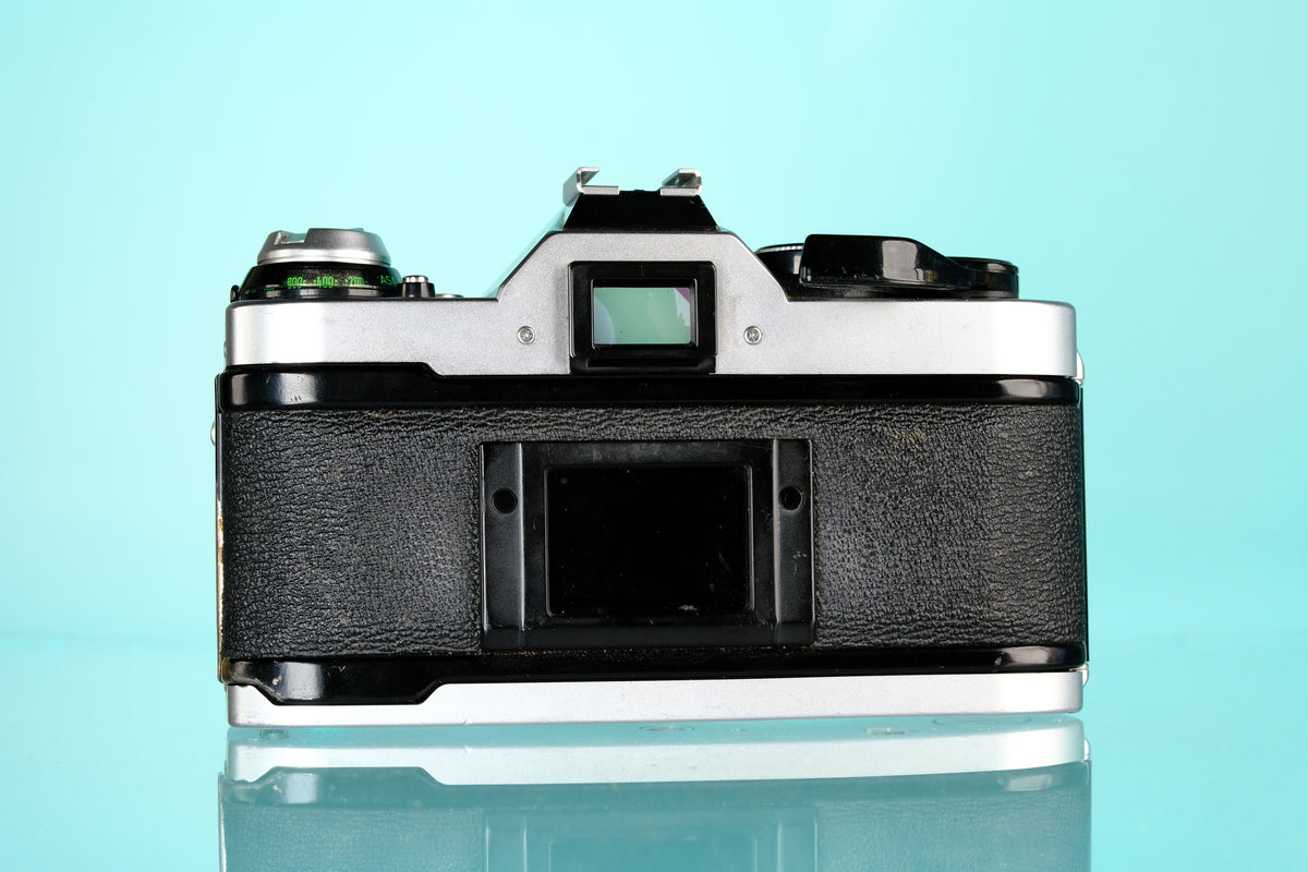 Canon AE-1 Program 35mm SLR Film Camera + Canon 50mm f/1.8 FD Lens