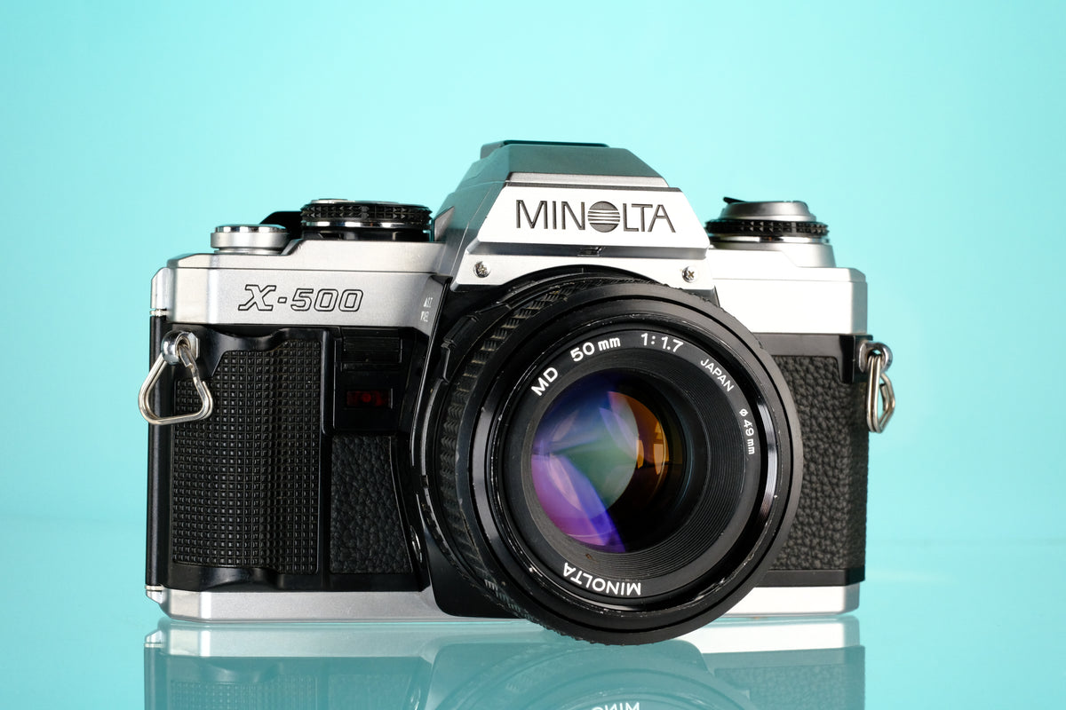 Minolta X-500 35mm SLR Film Camera + 50mm f/1.7 Lens