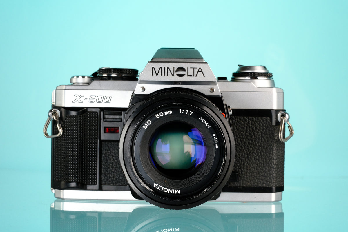 Minolta X-500 35mm SLR Film Camera + 50mm f/1.7 Lens