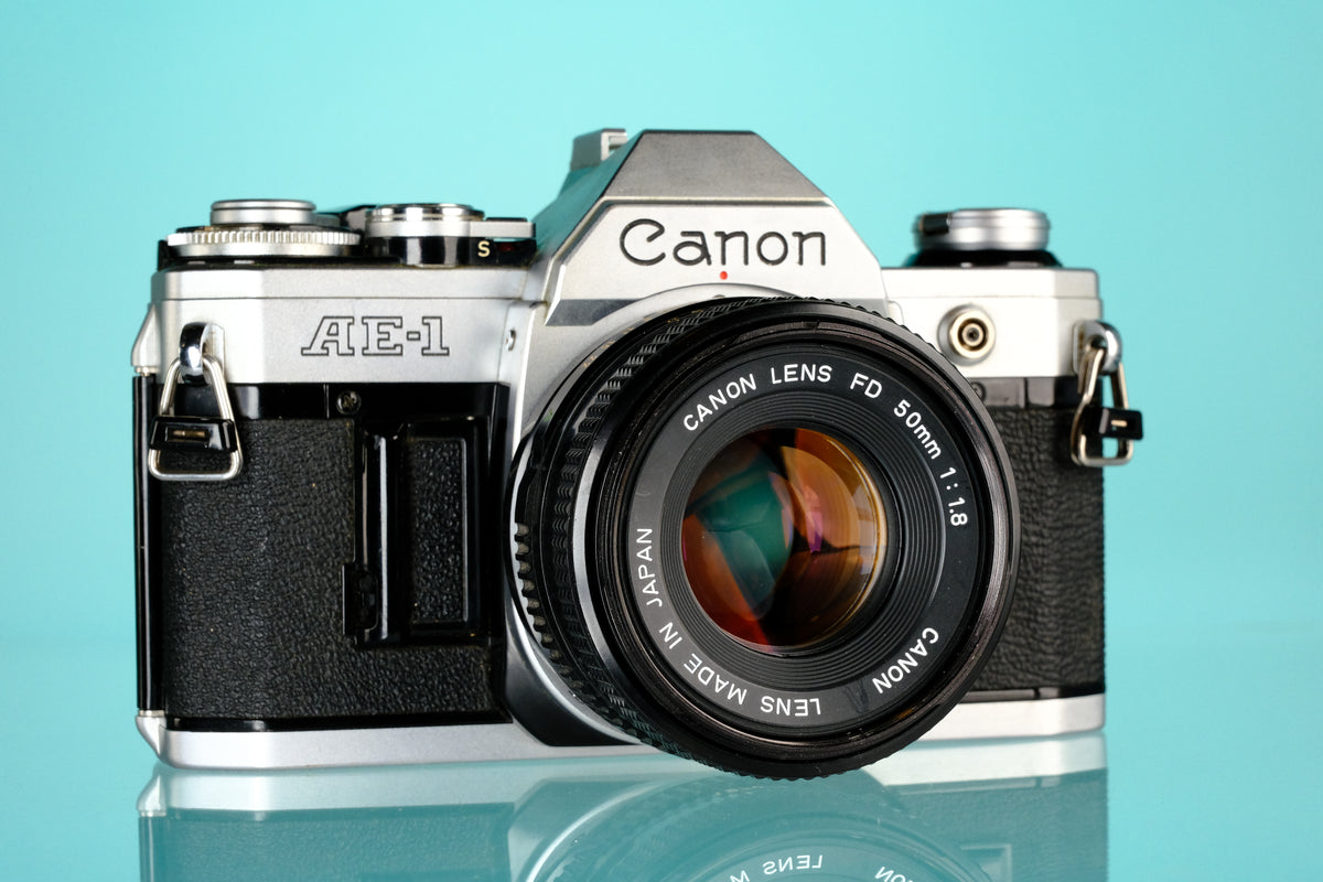 Canon AE-1 35mm SLR Film Camera + 50mm f/1.8 Lens