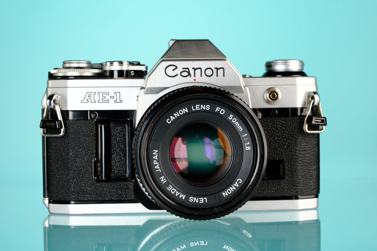 Canon AE-1 35mm SLR Film Camera + 50mm f/1.8 Lens