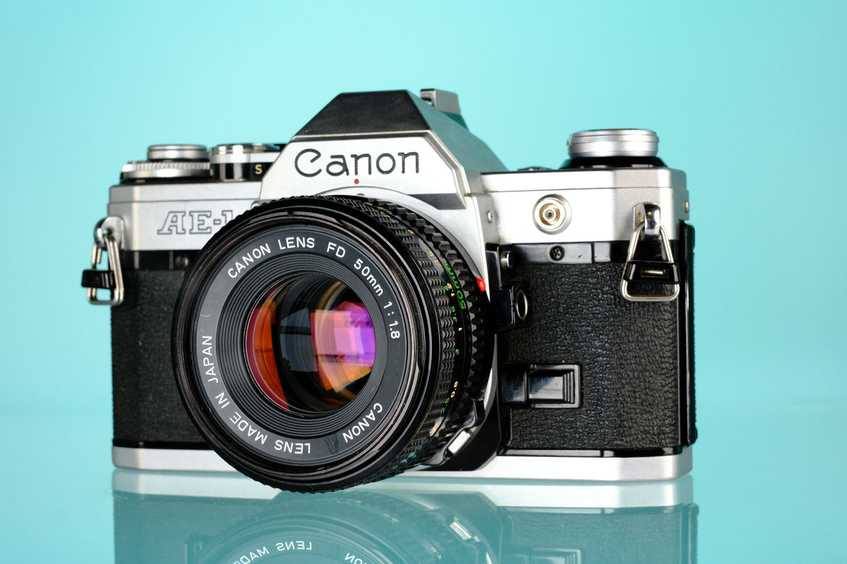Canon AE-1 35mm SLR Film Camera + 50mm f/1.8 Lens