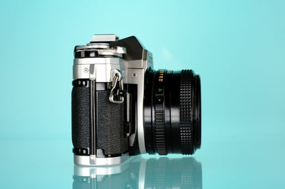 Canon AE-1 35mm SLR Film Camera + 50mm f/1.8 Lens