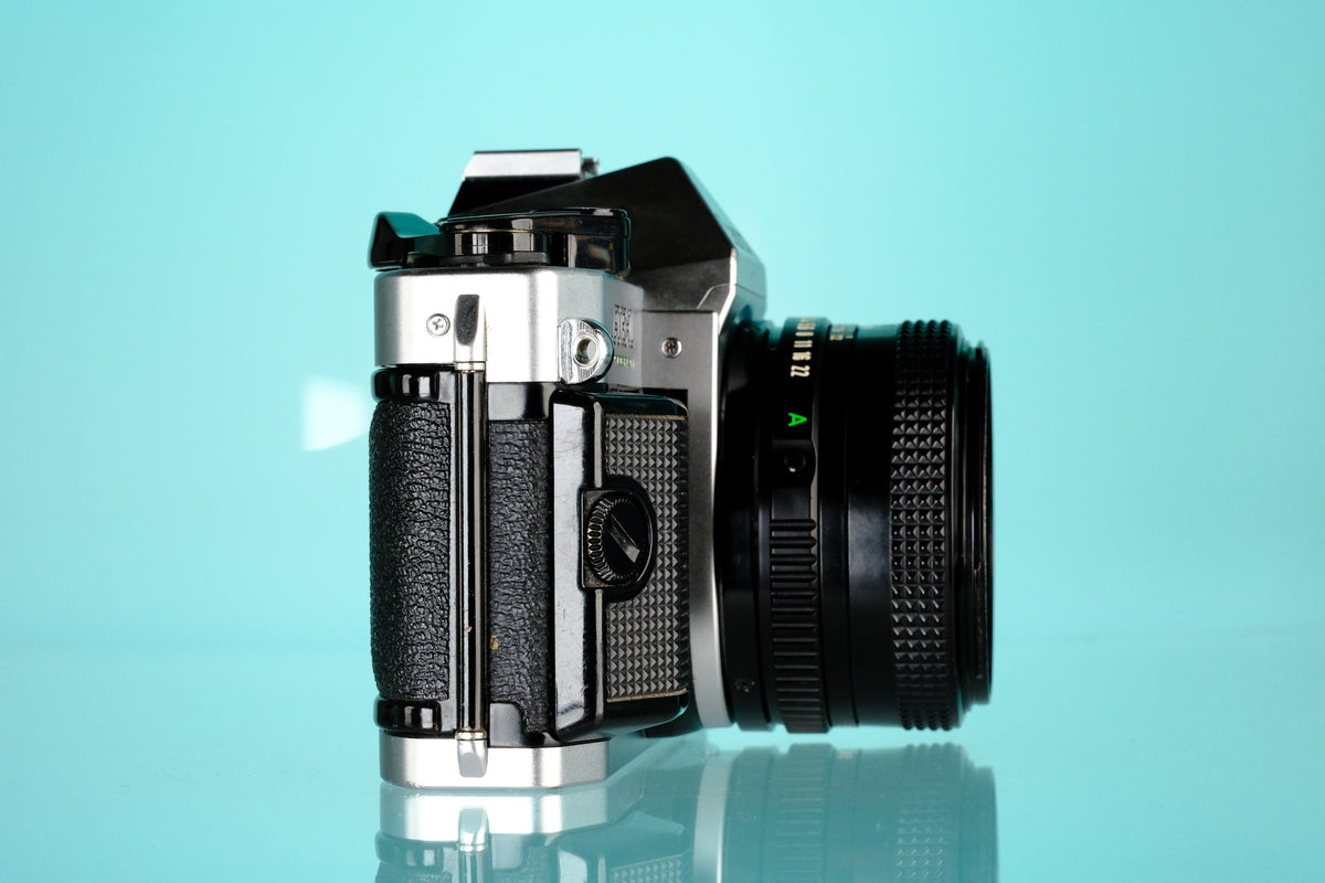Canon AE-1 Program 35mm SLR Film Camera + 50mm f/1.8 Lens