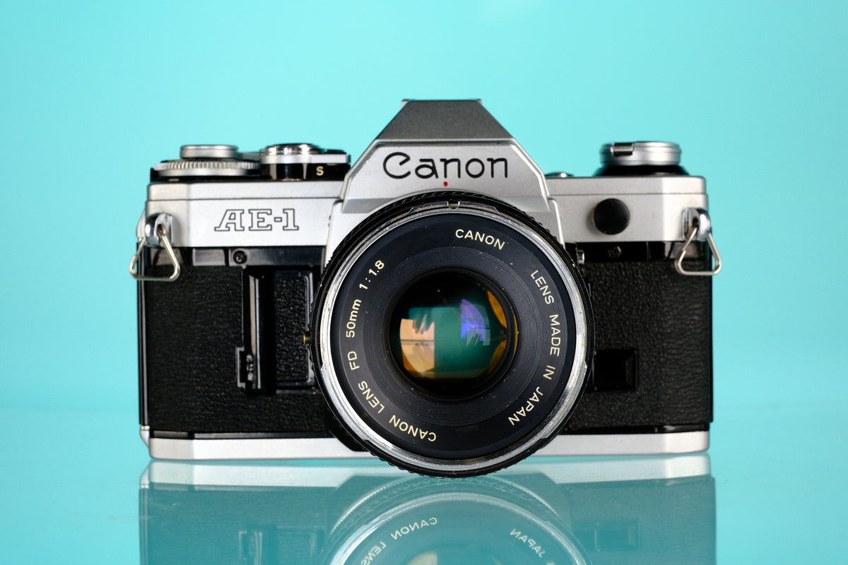 Canon AE-1 35mm SLR Film Camera + 50mm f/1.8 Lens
