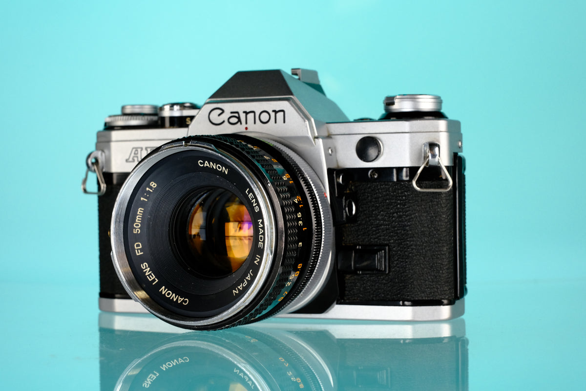 Canon AE-1 35mm SLR Film Camera + 50mm f/1.8 Lens