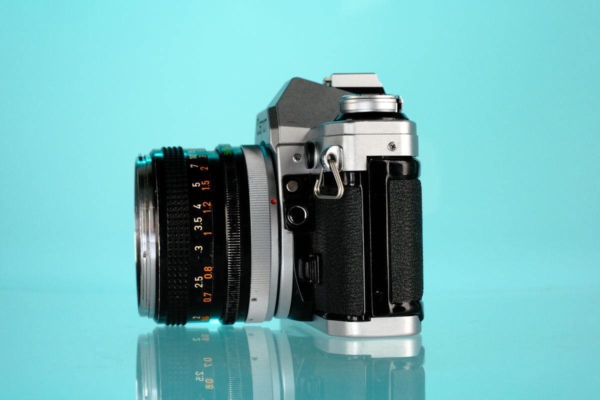 Canon AE-1 35mm SLR Film Camera + 50mm f/1.8 Lens