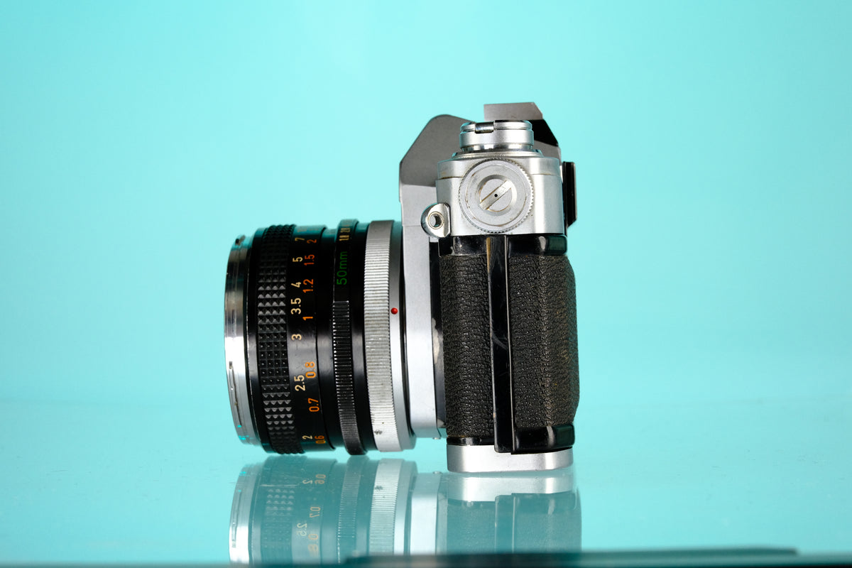 Canon FTb QL 35mm SLR Film Camera + 50mm f/1.8 FD Lens
