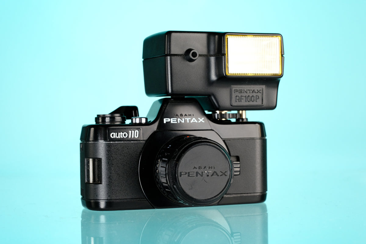 Pentax Auto 110 + 18mm f/2.8 Lens + AF100 P Flash